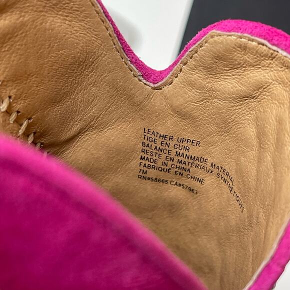 NEW Halogen Blythe Espadrille Mule Women's Size 7M Fuschia Suede Embellished - Picture 5 of 6